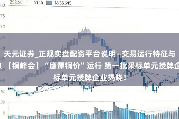 天元证券_正规实盘配资平台说明—交易运行特征与参考要点 【铜峰会】“鹰潭铜价”运行 第一批采标单元授牌企业揭晓！